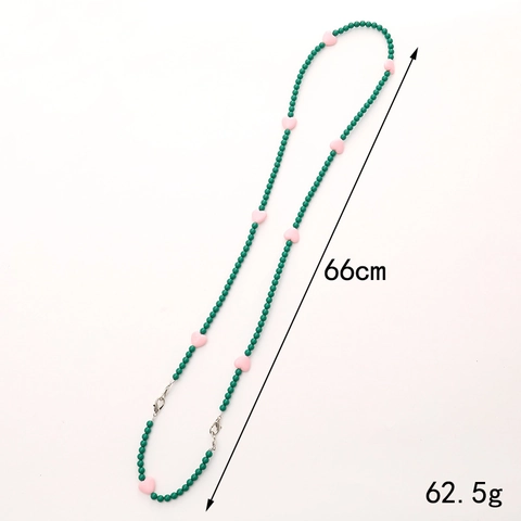 Cordino Per Telefono Con Perline Cuore Acrilico Tracolla Catena Rimovibile Perla Artificial Sintetica Fiore Tracolla Per Borsa