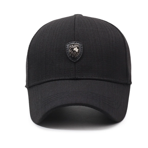 Herren Baseball Cap Sonnenschutz Atmungsaktiv Outdoor Sport Verstellbar Strukturierte Polyester Hut Metallschild