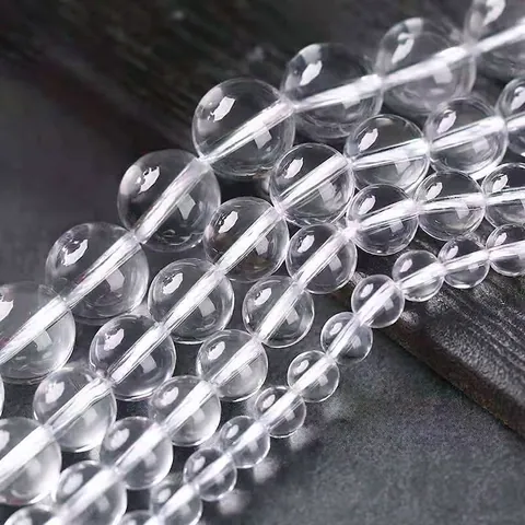 Bergkristall Perlen Rund Facettiert Matt Transparent Kristall Für DIY Schmuckherstellung Armbänder Halsketten