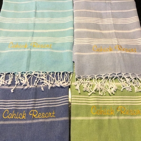 Striped Turkish Beach Towel Quick Dry Polyester Cotton Blend Bath Towel With Tassels For Spa Yoga Pool Sauna