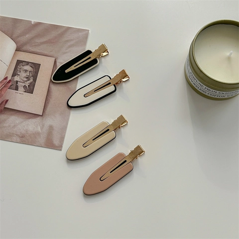 Retro Franse Stijl Acetaat Eendenbek Haarklem Minimalistisch Elegant Legering Haaraccessoire Voor Dames Dagelijks Kantoor