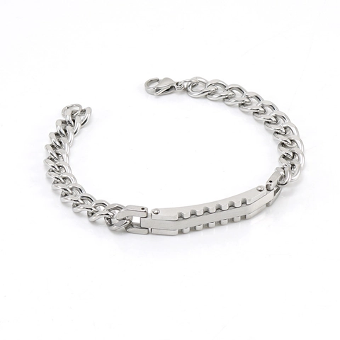 Pulsera De Cadena Cubana Chapada En Oro De 18K Acero Inoxidable Estilo Engranaje Industrial Joyería Para Hombre