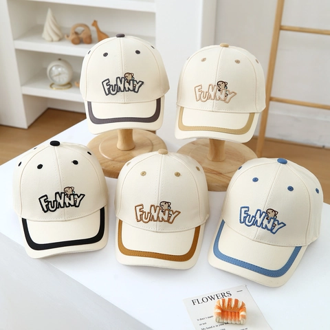 Kids Baseball Cap Funny Dinosaur Letter Embroidery Cotton Breathable Sun Hat For Toddlers Boys Girls