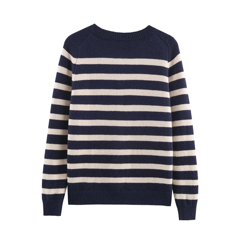 Cardigan In Maglia A Righe Da Donna Girocollo Maniche Lunghe Con Bottoni Casual Maglione Morbido Leggero Top