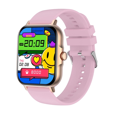 Smart Watch GT50 Bluetooth Call Heart Rate Blood Pressure Fitness Tracker Zinc Alloy Case Silicone Strap Square Dial Unisex
