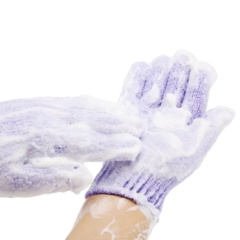 Exfoliating Bath Gloves Nylon Body Scrubber Mitts For Shower Spa Deep Cleaning Dead Skin Remover Elastic Textured