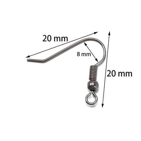 Ganci Per Orecchini In Metallo Con Molla E Perlina Accessori Per Creazione Di Gioielli Fai Da Te