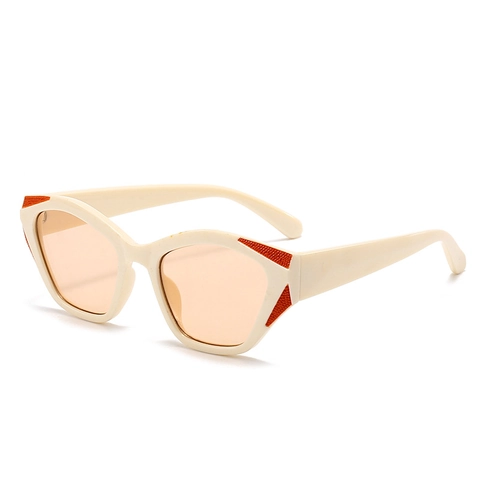 Retro Cat-Eye-Sonnenbrille Geometrische Eckige PC-Rahmen Dekorative Strasssteine UV400-Schutz Moderne Brillen Für Damen