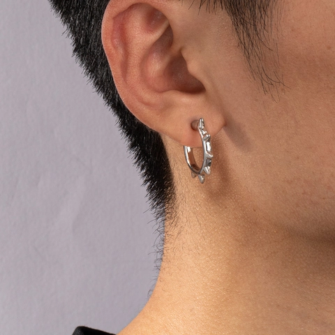 Spiked Stud Earrings Zinc Alloy Punk Gothic Style Rivet Gear Shape Hip Hop Jewelry For Women Unisex Trendy