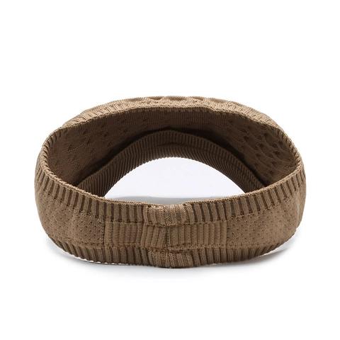Knitted Sun Visor Hat Empty Top Breathable Wide Brim Polyester UV Protection For Outdoor Sports Summer Women