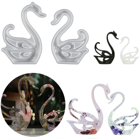 Stampo In Silicone A Forma Di Cigno DIY Resina Epossidica Strumento Per Creare Ornamenti Di Cigno Decorazione Casa