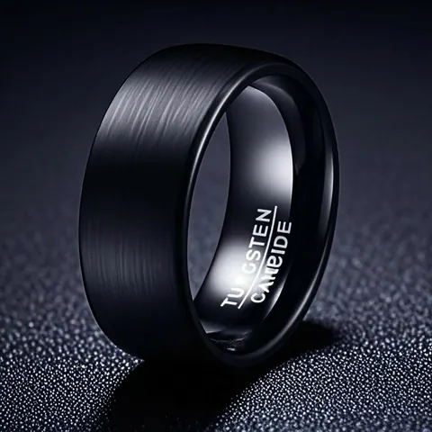 Bague Minimaliste en Acier Inoxydable et Titane pour Hommes Femmes Hip Hop Mat Brossé Poli Anneau Simple Style Carbure de Tungstène Bijoux Quotidiens Unisexes Cadeau