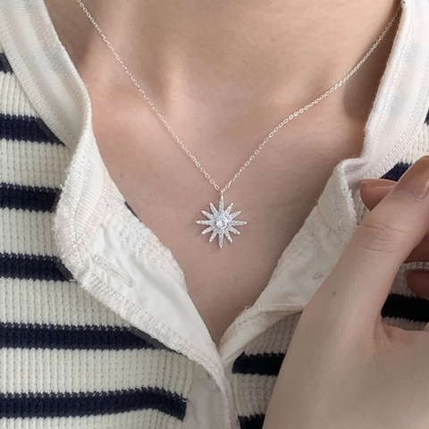 Collana Con Pendente Stella Scintillante In Argento Sterling 925 Con Zirconi Gioielli Minimalisti Da Donna