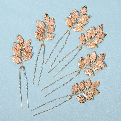 Forcine Per Capelli In Lega Forma Di Foglia Accessori Per Capelli Sposa Per Donna Fatti A Mano Spilli A U