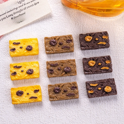 Miniatur Keks Simulation Cranberry Plätzchen Harz Diy Zubehör Für Haarnadel Handyhülle Dekoration Rechteckig