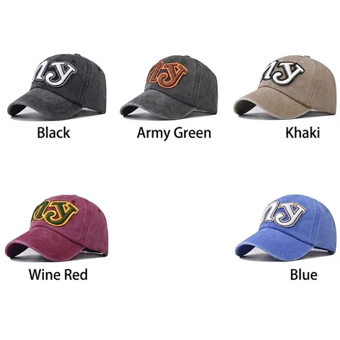 Cappello Da Baseball In Cotone Lavato Ricamo Vintage Regolabile Protezione Solare Cappello Da Esterno Per Uomo Donna