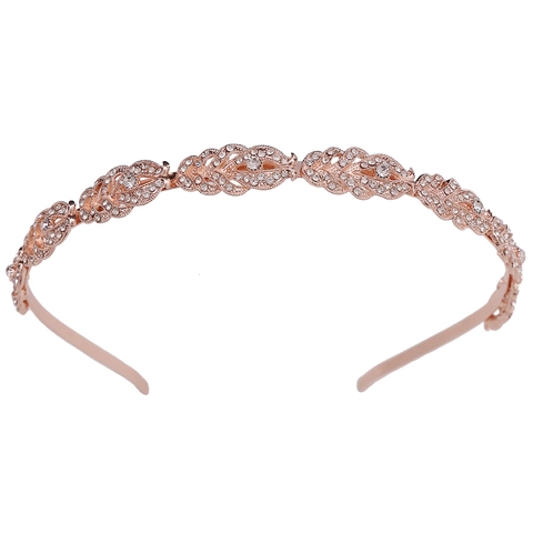 Cerchietto Per Capelli Con Foglie Di Strass Luccicanti Tiara Da Sposa In Lega Accessori Moda Eleganti Per Donne