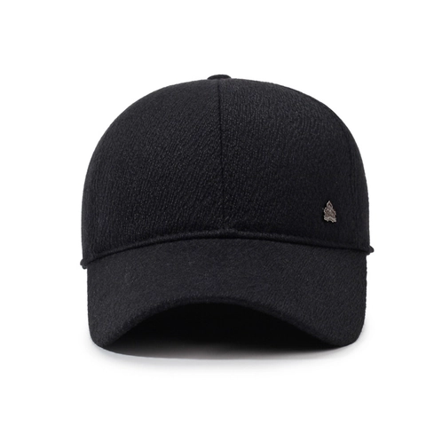Men Winter Baseball Cap With Foldable Ear Protection Warm Fleece Lined Wool Blend Outdoor Adjustable Hat For Cold Weather