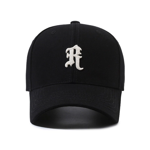 Casquette De Baseball Réglable Avec Lettre R Brodée Rétro Sport De Plein Air Chapeau Pare-Soleil Pour Hommes Et Femmes