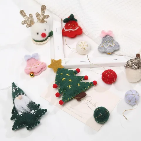 Addobbi Natalizi In Feltro Lana Fatti A Mano Pupazzo Di Neve Alce Gnomi Decorazioni Appese Artigianato Fai Da Te Festivo