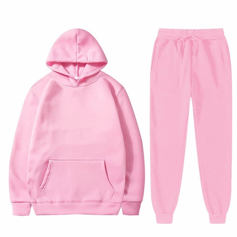 Men Hoodie And Sweatpants Tracksuit Long Sleeve Drawstring Cotton Blend Casual Sports Plain Solid Color Loose Fit
