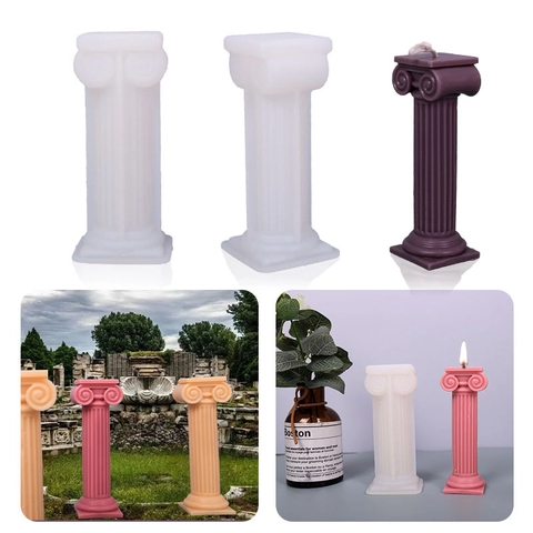 Romeinse Zuil Siliconen Mal Retro Europese Stijl DIY Aromatherapie Kaars Gips Ambachtelijke Tool Flexibel