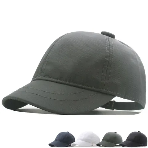 Short Brim Baseball Cap Quick Dry Honeycomb Texture Sunshade Outdoor Sport Adjustable Buckle Men Women