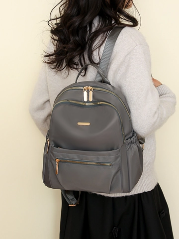 Zaino Di Moda In Nylon Per Donna Resistente All'acqua Grande Capacità Viaggio Quotidiano Pendolare Scuola