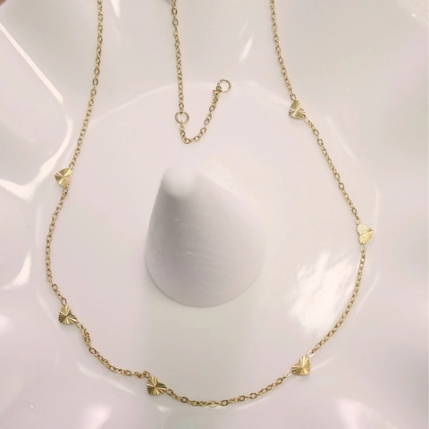 Herz Anhänger Halskette Lasergeschnittene Textur Edelstahl Zierliche Vergoldete Schlüsselbeinkette Schmuck Für Frauen