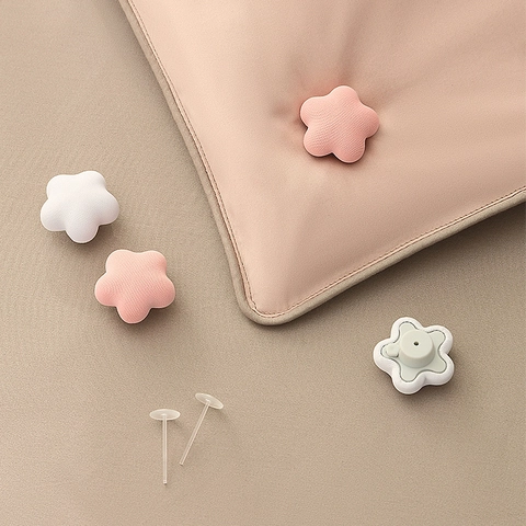 Attache de Housse de Couette Clip de Couette Antidérapant Support de Couverture Plastique ABS Tissu Fleur Étoile Pince de Draps