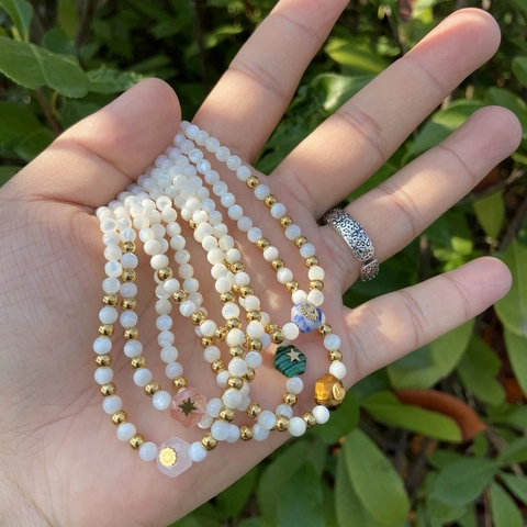 Collana Di Perline In Acciaio Inossidabile Con Pietra Naturale Perla Artificial Di Conchiglia Stella Cuore Ciondolo Malocchio Gioielli
