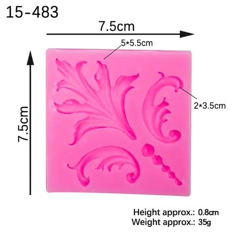 Silicone Cake Mold Baroque Totem Scroll Pattern Lace Border Fondant Decorating DIY Clay Chocolate Relief