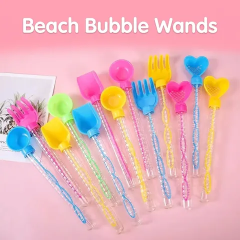Bubble Wands Colorful Plastic Outdoor Fun Toy Cartoon Animals Candy Shapes For Kids Party Favors Summer Activity