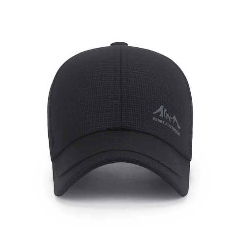 Gorra De Béisbol Para Hombre Mezcla De Algodón Transpirable Sombrero De Sol Al Aire Libre Ajustable Visera Curva Textura De Rejilla Deportivo