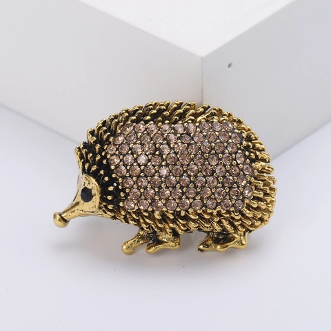 Spilla Riccio in Lega Retrò per Donna Spilla da Bavero Animale con Strass Scintillanti Gioielli di Moda Accessorio per Vestiti Regalo