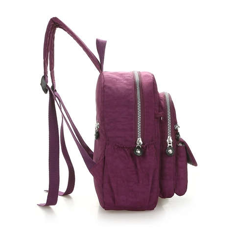 Mini Nylon Rugzak Voor Dames Casual Lichtgewicht Multi-Pocket Schoudertas Waterbestendig Student Fashion Daypack