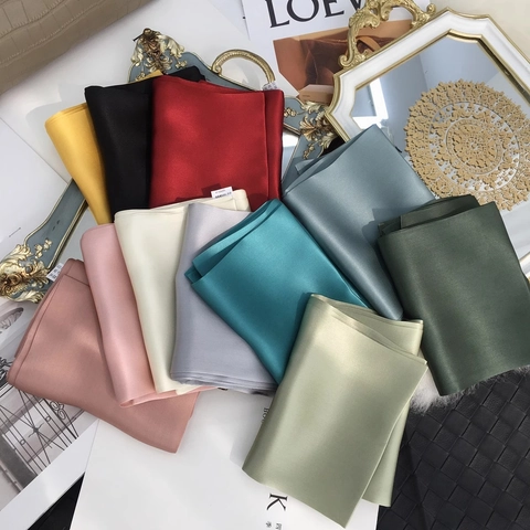 100% Mulberry Silk Solid Color Skinny Scarf For Women Elegant Thin Long Ribbon Scarf Professional Office Decor Scarf Silk Necktie