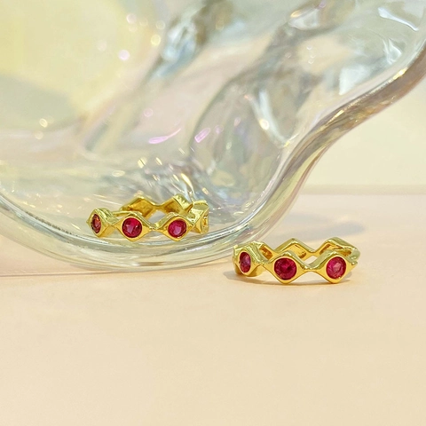 Vintage French Geometric Rhombic Hoop Earrings Brass 925 Sterling Silver Post Zirconia Inlaid Gold Silver Jewelry For Women