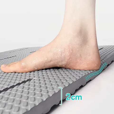 Non-Slip Bathroom Mat Thick EVA Foam Drainage Bath Rug With Massage Granules For Shower Floor Quick Dry Soft Flexible