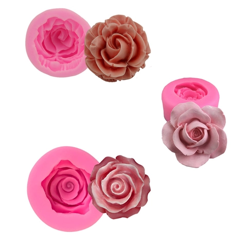 Rosenblüten Silikonform 3D Blumenform Für Tortendekoration Fondant Schokolade Süßigkeiten Basteln Seife Kerzenherstellung