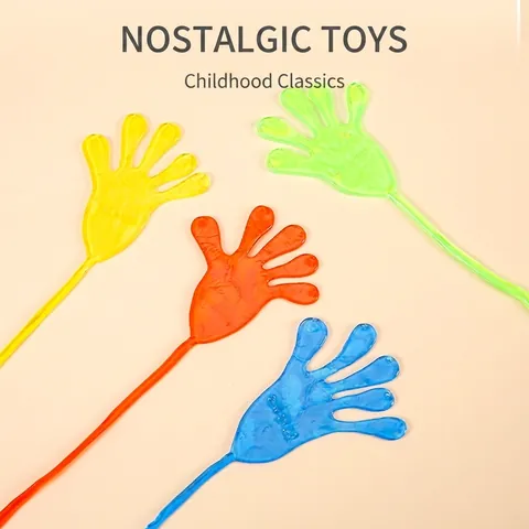 Sticky Hand Toys Elastic Stretchy Climbing Palm TPR Soft Rubber Party Favors Kids Gifts Prank Gag Novelty Sensory