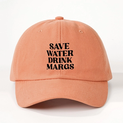 Save Water Drink Margs Slogan Baseballpet Polyester Katoen Verstelbaar Ademend Zonbescherming Outdoor Unisex Hoed