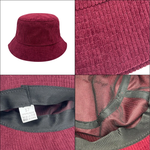 Cappello da Pescatore in Velluto a Coste Vintage per Uomo Donna Invernale Caldo Tinta Unita Morbido Pieghevole Cappello Casual da Sole all'Aperto