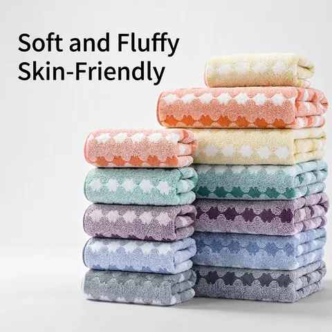 Serviette De Bain À Rayures En Polaire De Corail Douce Absorbante Séchage Rapide Salle De Bain Spa Plage Voyage Pour Adultes