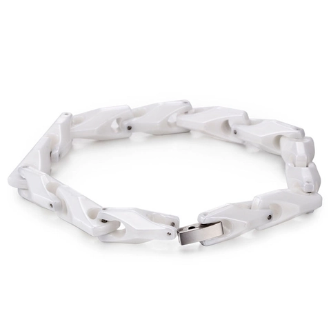 Pulsera De Acero De Tungsteno Para Hombre Estilo Mecánico Industrial Cadena De Eslabones Geométricos Metal Pulido Joyería