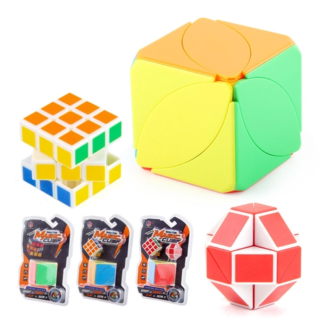 Ahornblatt Heteromorphe Zauberwürfel Und Speed Cube Mit Schlangenlineal ABS Kunststoff Pädagogisches Puzzle Spielzeug