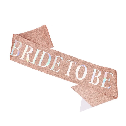 Bride To Be Birthday Girl Queen Sash Glitter Fabric Party Celebration Bridal Shower Bachelorette Accessories