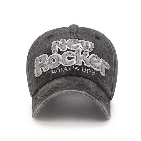 Vintage Washed Cotton Baseball Cap Retro Distressed Denim Sun Hat With 3D Letter Embroidery For Men Women