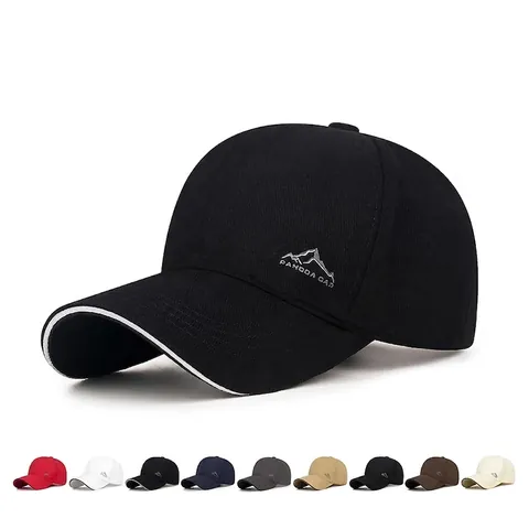 Cappello Da Baseball In Puro Cotone Ricamo Montagna Regolabile Sport Tempo Libero All Aperto Protezione Solare Per Uomo