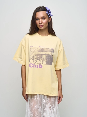 Women T-Shirt American Vintage Paris Print Oversized Drop Shoulder Short Sleeve Round Neck Cotton Blend Casual Summer Top